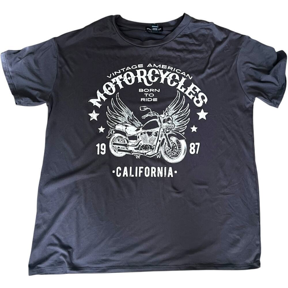Street Society Women’s Motorcycle T-Shirt Gray Size‎ Large